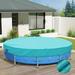 13 Ft Waterproof Round Polyester Pool Cover For Above Ground Pools Swimming Pool Cover Protector Winter Safety Cover (Turquoise)