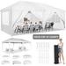 10 x 20 Pop up Canopy Commercial Instant Canopy Portable Outdoor Party Canopy with 6 Removable Sidewalls and Carry Bag White