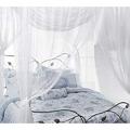 4 Bed Canopy Functional Mosquito Net Full Queen King (Very Light Grey)