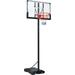 Gzxs 4.76-10ft Height Adjustable Basketball System LED Basketball Hoop with Stable Base and Wheels Teenagers Youth use for Indoor Outdoor Black