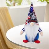 Ziloco Holiday products on Clearance Independence Day Decorations - Long Hat Gnome Decor - Patriotic Gnome Plush President Election Decorations Fourth Of July Patriotic Decor Faceless Doll Gnomes