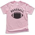 Kids Baseball Shirt Youth Kids Boy Girl T-Shirt Funny Baseball T-shirt Funny Football Tee Ironic Sports Tee Light Pink Large