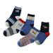 Penkiiy Middle Socks for Children 5Pairs Kids Socks Cute Print Children Middle Tube Socks Breathability Warm Socks Blue Socks