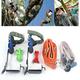 OUKANING 2 Gear Climbing Spike Tree Climbing Tool Safety Belt Rope with Carabiner NEW