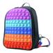 Pop On It Fidget Backpack Adjustable Shoulder Straps Sports Bag Autism Special Needs Stress Reliever Christmas Gifts