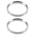 Unique Bargains 2pcs 72.6mm to 66.1mm Aluminium Alloy Car Hub Centric Rings Wheel Bore Center Spacer Silver Tone