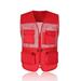 Toma NERIES Summer Fishing Jacket with Front Pockets Multiple Size Zipper Waistcoat Men s Outerwear Vests Outdoor Games Accessories Red/XXXL