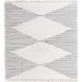 Unique Loom Chindi Cotton Collection Area Rug White 7 1 x 7 1 Square