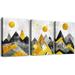 Abstract Geometry Mountains wall decorations for Living Room Bedroom Decoration Bathroom Canvas Wall Art decor 3 Piece Home Decoration kitchen Wall decor modern golden Abstract Watercolor painting