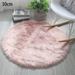 GLFSIL Round Soft Faux Sheepskin Fur Area Rugs Faux Fur Rug Bedside Rugs