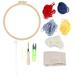1 Set Round Embroidery Base DIY Punch Embroidery Set Cloth Needle Thread Accessories Embroidery Art Craft for Kids Home Gift Making (Lighthouse Pattern)
