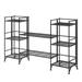 Convenience Concepts Xtra Storage 3-Tier Metal Folding Shelves with in Black