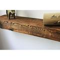 24 W X 7 D X 2 3/4 H Rustic Fireplace Mantel Shelf Floating Solid Reclaimed Barn Wood With Hardware