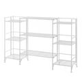 Convenience Concepts Xtra Storage 3-Tier Metal Folding Shelves in White