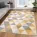 Rug Branch Geometric Mid-Century Modern Yellow Beige Indoor Area Rug - 12x18