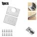 Hinge Repair Plate Brushed Stainless Steel Cabinet Hinge Fixing Plate Bracket kit with Mounting Screw for Furniture and Kitchen Cabinet Door