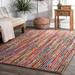 Indian Handmade Braided Multi Color Cotton with Natural Jute Area Rugs Floor Decor Carpet Size 4 x 6 Feet ( 120 cm x 180 cm )