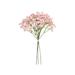 Artificial Bride Holding Flowers Babies Breath Flower Bunch Plastic Bouquets Arrangement for Wedding Decoration Pink