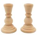 Classic Wooden Candlesticks 4 inches with 7/8 inch Hole 50 Unfinished Small Wooden Candle Holders to Craft Paint or Decorate by Woodpeckers