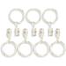 Home Decor Curtain Rods Clips Rings Distressed Ivory(Set Of 7)