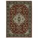 HomeRoots 0.24 x 39.37 x 60.24 in. Blue & Red Oriental Power Loom Rectangle Area Rug with Fringe