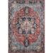 Momeni Karachi Distressed Red/ Navy Medallion Polyester Area Rug 3 6 X 5 6 4 x 6 Accent Indoor