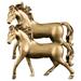 2pcs Copper Horse Statue Retro Horse Figurine Horse Sculpture Desktop Adornments
