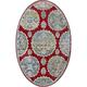 collection rug â€“ 5 x 8 oval red medium-pile rug perfect for living rooms large dining rooms open floorplans