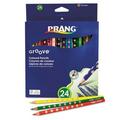 1 PK Prang Groove Colored Pencils 3.3 mm 2B (#1) Assorted Lead/Barrel Colors 24/Pack (28124)