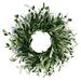 Olive Branch Wreath for Front Door 15inch Artificial Green Leaves Floral Wreath Spring Garland for Spring Summer Fireplace Wall Wedding Party Office Home Door Decor