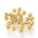 500pcs 316 Surgical Stainless Steel Crimp Beads 2mm Real 24K Gold Plated Loose Spacer Stoppers Beads Rondelle Solid Seamless Metal Spacer Beads for DIY Jewelry Crafts Making Hole: 1mm