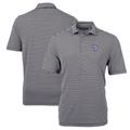 Men's Cutter & Buck Black Pac-12 Gear Virtue Eco Pique Stripe Recycled Polo
