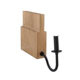 Ivy Bookshelf Light with Shade - Oak with Oil Rubbed Bronze, Drum Linen Black - Ballard Designs - Ballard Designs