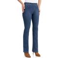 Bootcut-Jeans WONDERJEANS "Boot" Gr. 44, Länge 30, blau (blue stonewashed) Damen Jeans 5-Pocket-Jeans Röhrenjeans