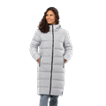 Funktionsmantel JACK WOLFSKIN "FROZEN PALACE COAT W" Gr. L (42/44), grau (moonwalk) Damen Mäntel Funktionsmäntel mit Kapuze