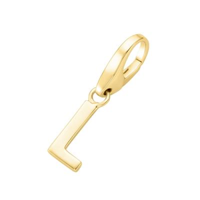 Giorgio Martello Milano - Charm Buchstabe L, Silber 925 Charms & Kettenanhänger 1 ct Gold Damen