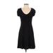 En Focus Studio Casual Dress - A-Line: Black Solid Dresses - Women's Size 4