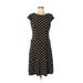 Anne Klein Casual Dress - A-Line Scoop Neck Short sleeves: Black Dresses - Women's Size 6