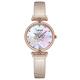 RORIOS Ladies Watch Analogue Quartz Waterproof Watch Women Elegant Diamond Wrist Watch Mother of Pearl Dial Watch Flower Leather Strap Watch