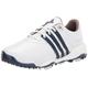 adidas Men's TOUR360 22 Golf Shoes, Footwear White/Silver Metallic/Team Navy Blue, 9