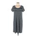 Lark & Ro Casual Dress - Shift: Blue Print Dresses - Women's Size Medium