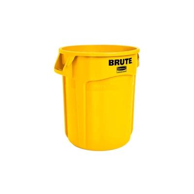 Rubbermaid Brute runde Mehrzwecktonne mit Belüftungskanälen | 75,7 Liter, HxØ 58,1x49,5cm | aus widerstandsfähigem Kunststoff (PE) | Gelb von PROREGAL Image