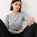 Women's Heattech Cotton Crew Neck Long-Sleeve T-Shirt (Extra Warm) with Moisture-Wicking | Gray | Medium | UNIQLO US