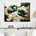 House of Hampton® Gold & Poppy Floral Euphoria I - Floral Poppy Metal Wall Decor Metal in Green | 24 H x 1 D in | Wayfair