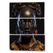 Dakota Fields Close-Up Black & Gold African Goddess IV 3 Pieces Canvas in White | 28 H x 36 W x 1 D in | Wayfair 48FF1BDE6CBF45DF9BAAB7A39F4B0DFC