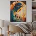 Red Barrel Studio® Eldamae Guardian Angel Embracing The Baby IV On Wood Print Metal in Blue/Brown/Yellow | 40 H x 30 W x 0.78 D in | Wayfair