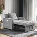 Latitude Run® 3 In 1 Sofa Chair 35.3" Velvet Square Arm Sleeper Velvet in Black | 31.1 H x 35.03 W x 36.61 D in | Wayfair Recliners