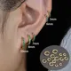 Petites boucles d'oreilles créoles en acier inoxydable pour hommes et filles petits anneaux