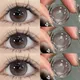 Mill Creek 1 Pair Korean Pink Lenses Colored Contact Lenses with Degree Myopia Lenses Natural