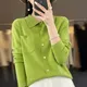 2023 New Women's Cardigan Women's Cashmere Cardigan Women's Sweater Knitted Cardigan Polo Collar